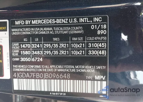 2018 Mercedes-Benz Gle 63 Amg-S 4Matic z USA, uszkodzony, nr VIN 4JGDA7FB0JB096648